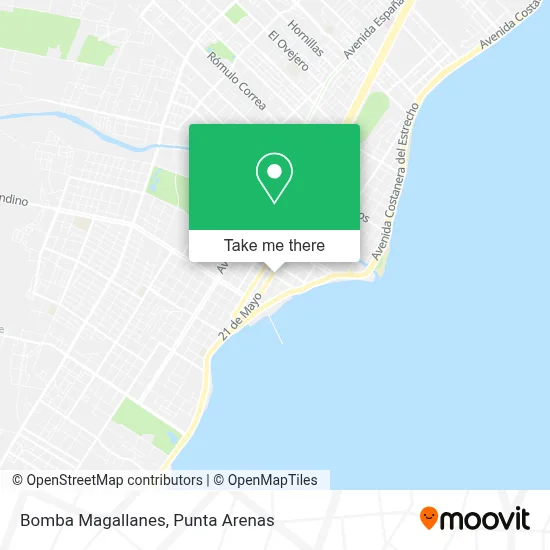 Bomba Magallanes map