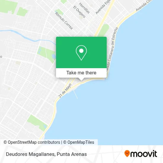 Deudores Magallanes map