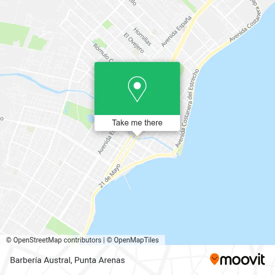 Barbería Austral map