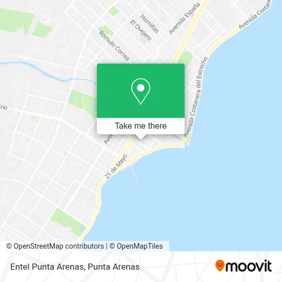 Entel Punta Arenas map