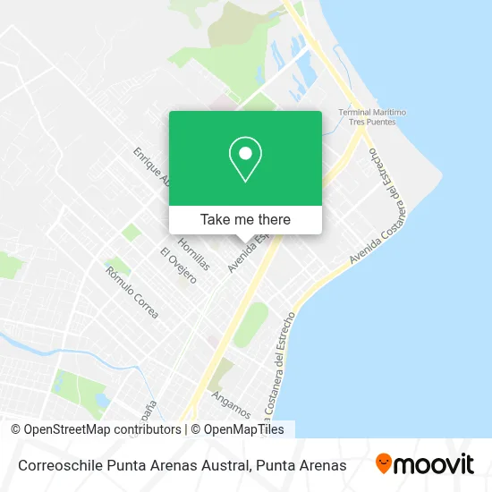 Correoschile Punta Arenas Austral map