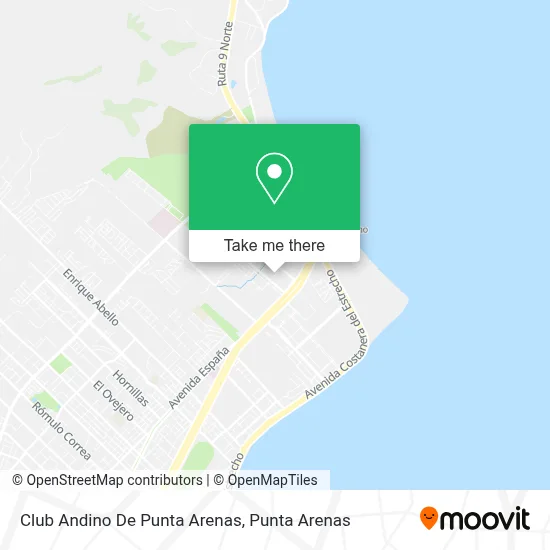 Club Andino De Punta Arenas map