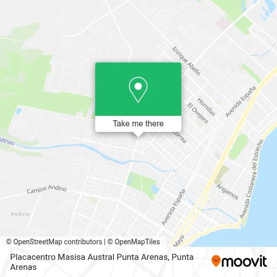 Placacentro Masisa Austral Punta Arenas map