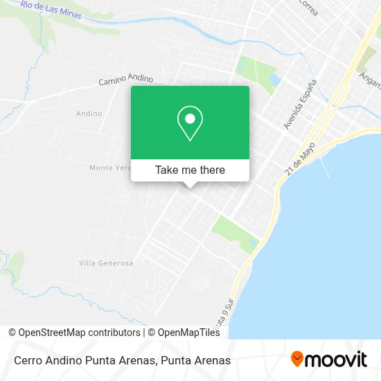 Cerro Andino Punta Arenas map