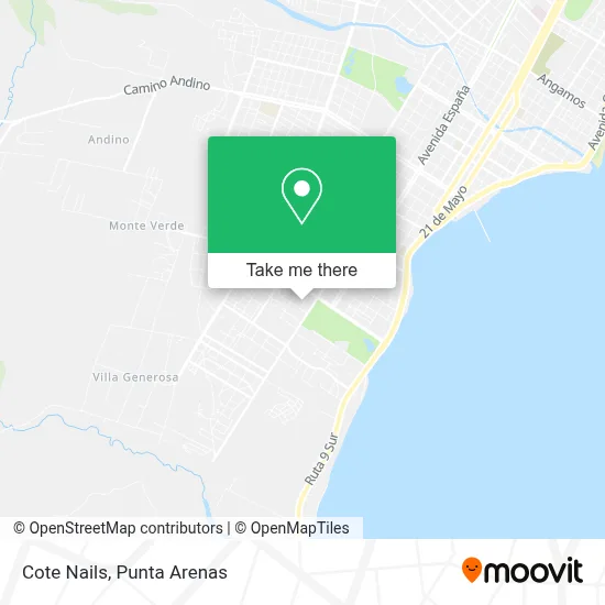 Cote Nails map