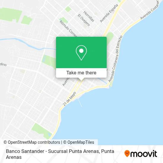Banco Santander - Sucursal Punta Arenas map