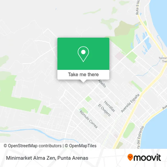 Minimarket Alma Zen map