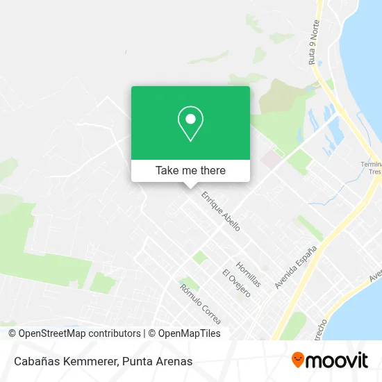 Cabañas Kemmerer map