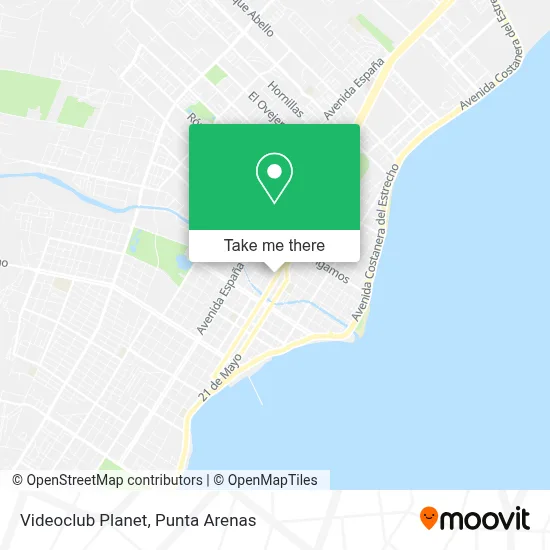 Videoclub Planet map