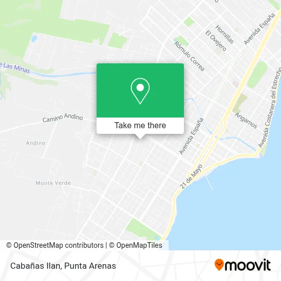 Cabañas Ilan map