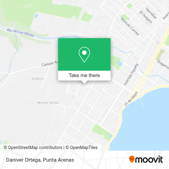 Daniver Ortega map