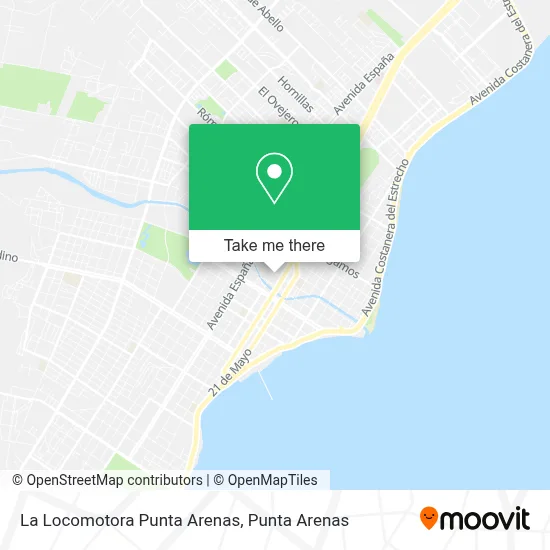 La Locomotora Punta Arenas map