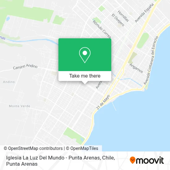 Iglesia La Luz Del Mundo - Punta Arenas, Chile map