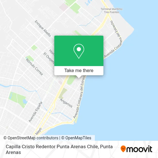 Capilla Cristo Redentor Punta Arenas  Chile map