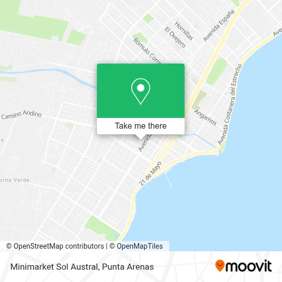 Minimarket Sol Austral map
