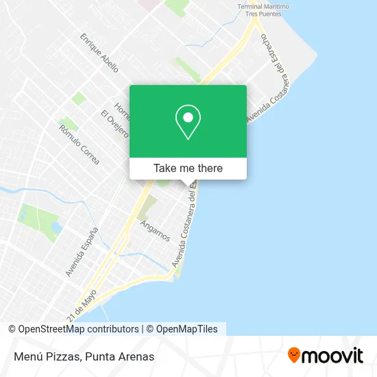 Menú Pizzas map