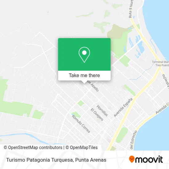 Turismo Patagonia Turquesa map