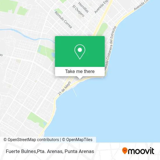 Fuerte Bulnes,Pta. Arenas map