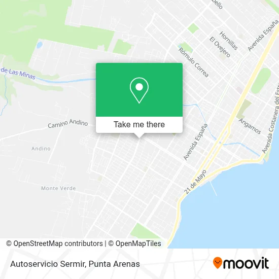 Autoservicio Sermir map