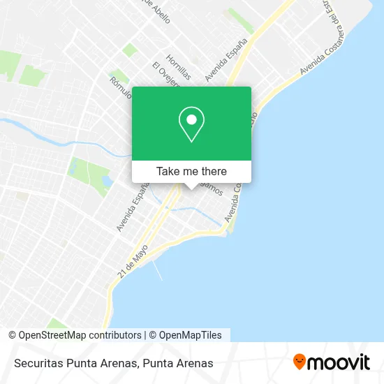 Securitas Punta Arenas map
