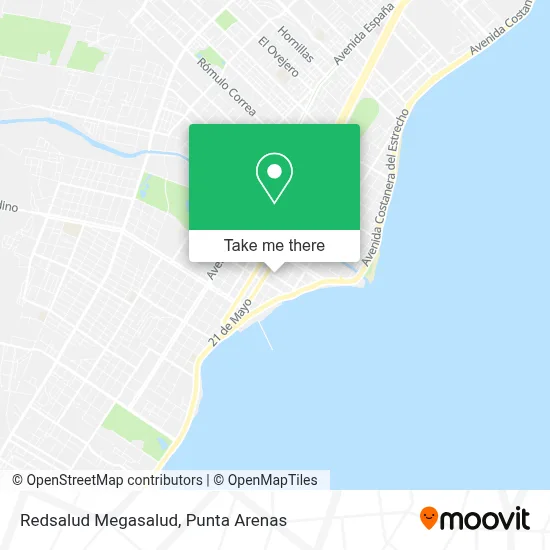 Redsalud Megasalud map