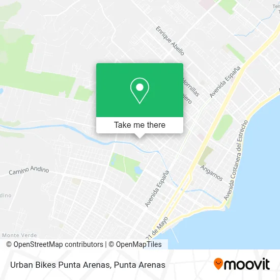 Urban Bikes Punta Arenas map