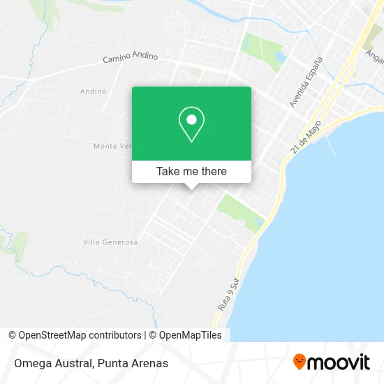 Omega Austral map