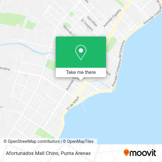 Afortunados Mall Chino map