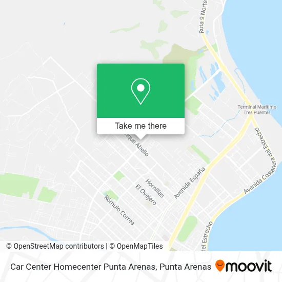 Car Center Homecenter Punta Arenas map