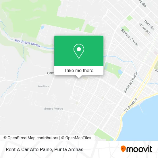 Rent A Car Alto Paine map