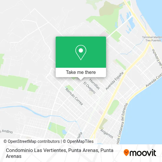 Condominio Las Vertientes, Punta Arenas map
