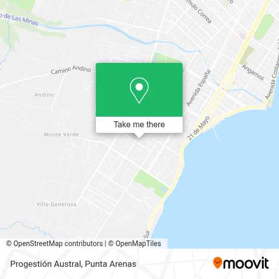 Progestión Austral map