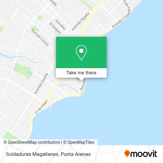 Soldaduras Magallanes map