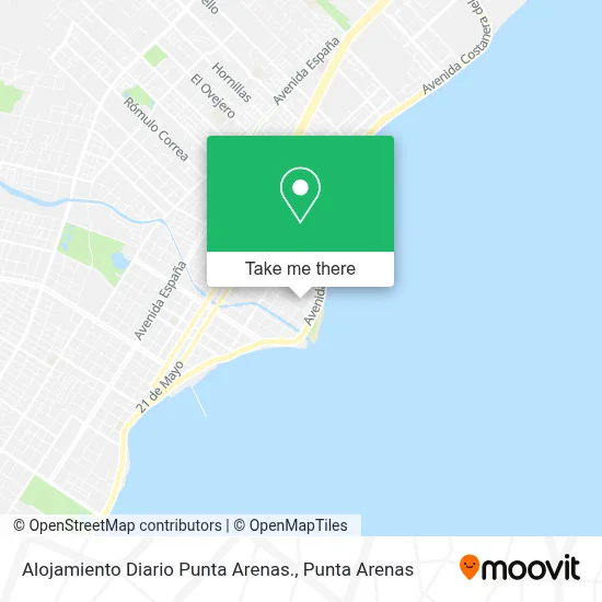 Alojamiento Diario Punta Arenas. map