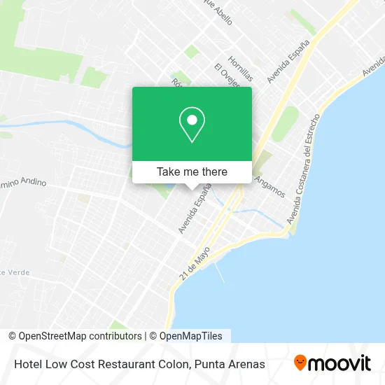 Hotel Low Cost Restaurant Colon map