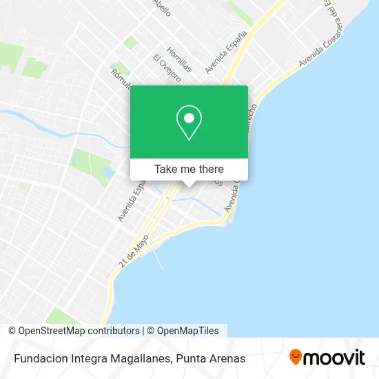 Fundacion Integra Magallanes map