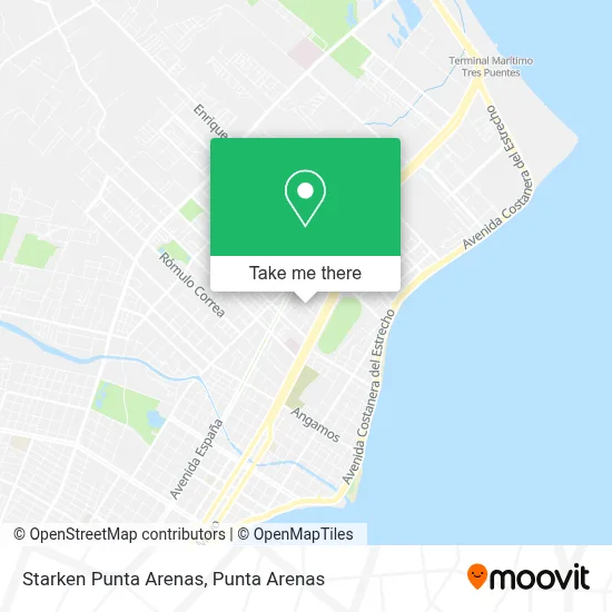 Starken Punta Arenas map