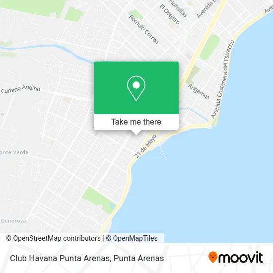 Club Havana Punta Arenas map