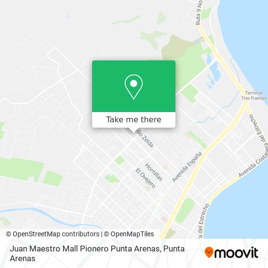 Juan Maestro Mall Pionero Punta Arenas map