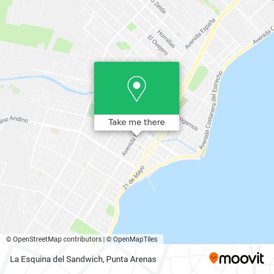 La Esquina del Sandwich map