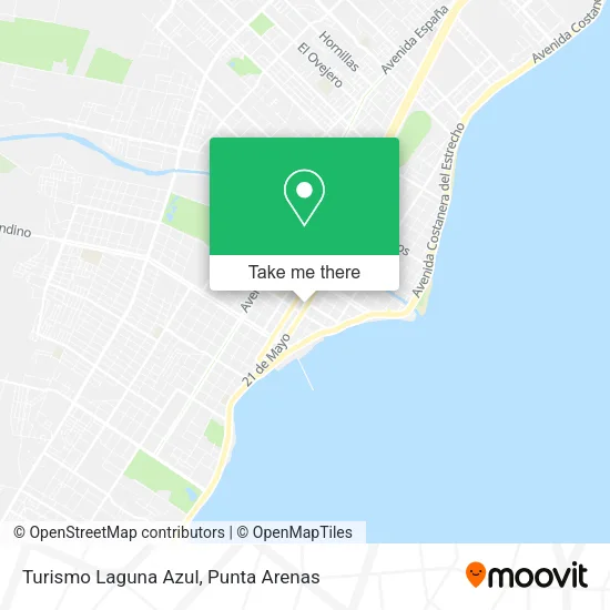 Mapa de Turismo Laguna Azul