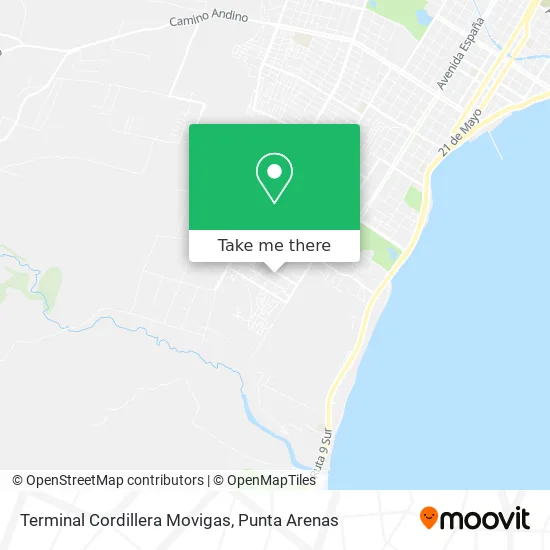 Terminal Cordillera Movigas map