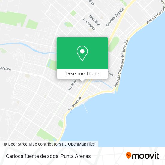Mapa de Carioca fuente de soda