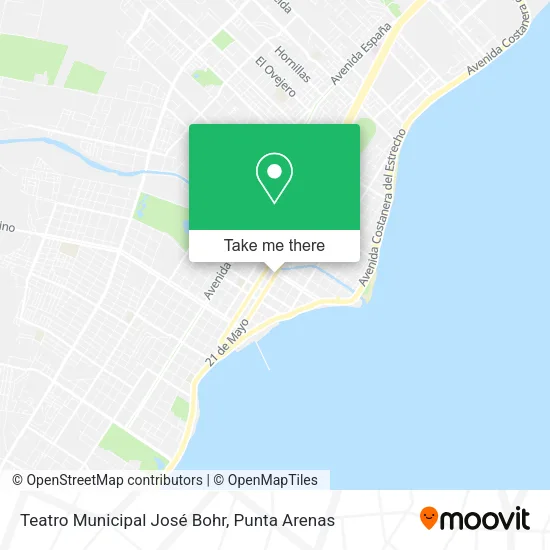 Mapa de Teatro Municipal José Bohr