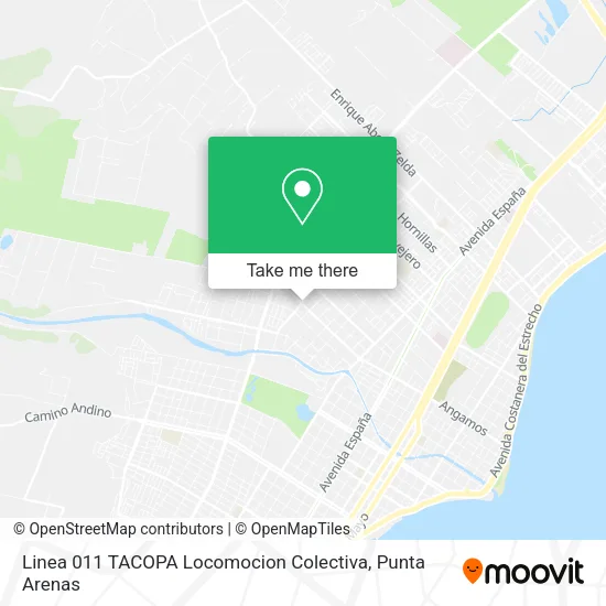 Linea 011 TACOPA Locomocion Colectiva map