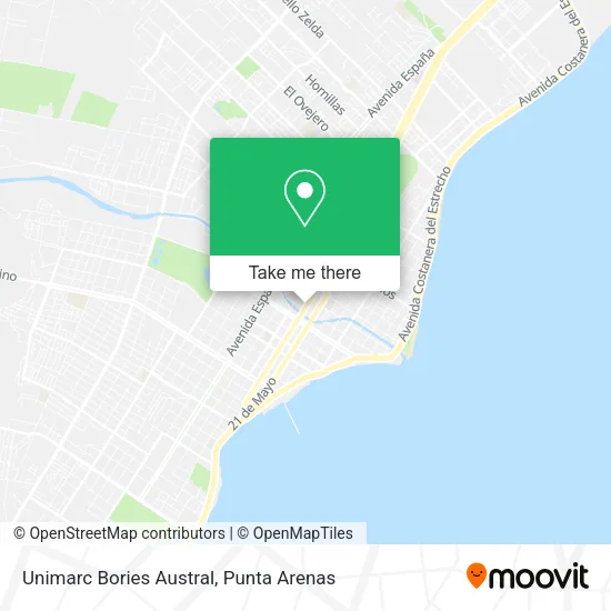 Unimarc Bories Austral map