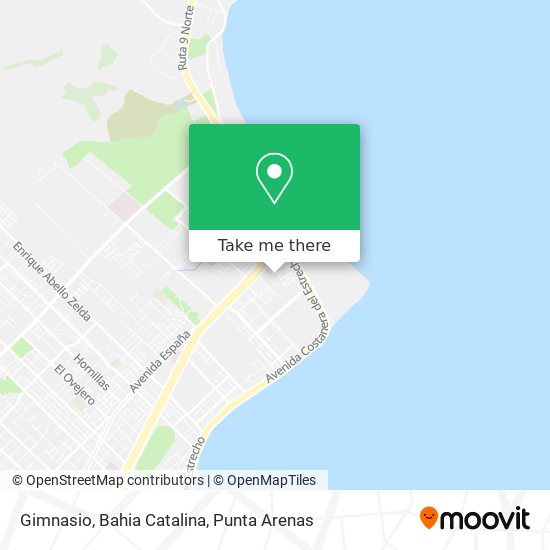 Gimnasio, Bahia Catalina map