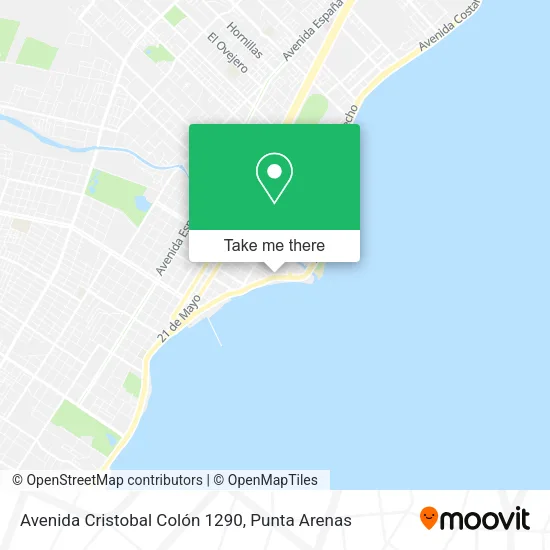 Mapa de Avenida Cristobal Colón 1290