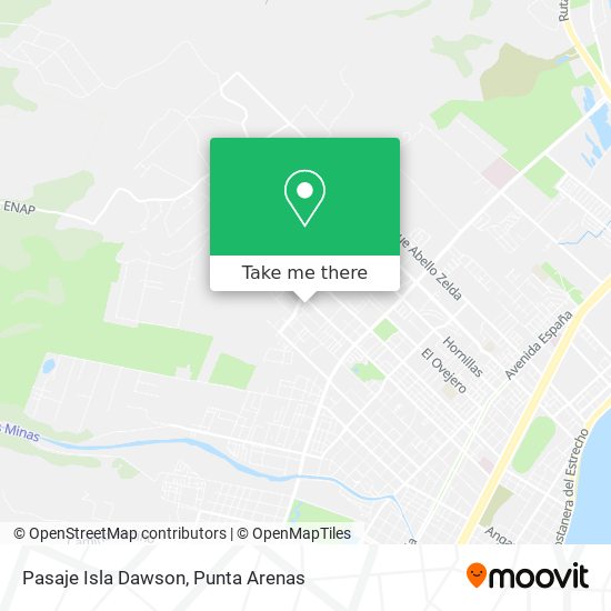 Pasaje Isla Dawson map