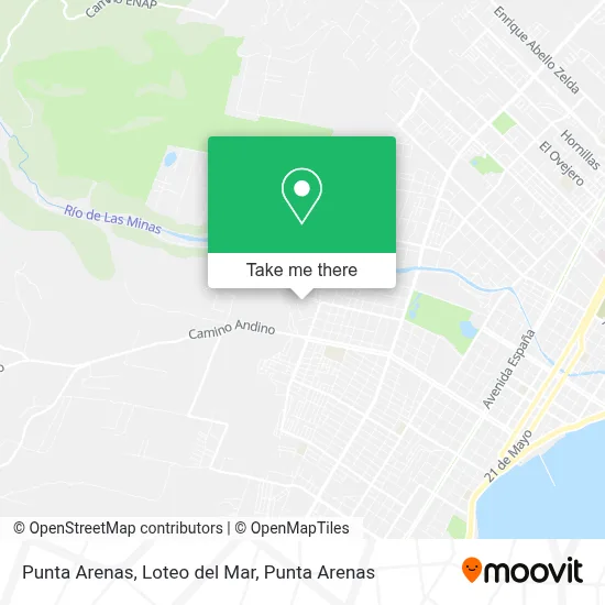 Punta Arenas, Loteo del Mar map